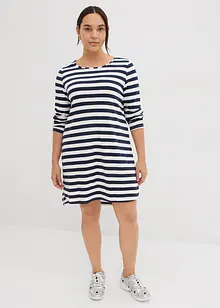 High-low jurk van zwaar katoen, bonprix