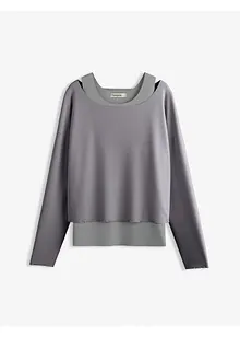 Top en longsleeve  van jersey (2-dlg. set), bonprix