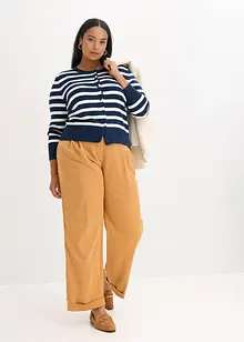 Fijngebreid vest met strepen, bonprix