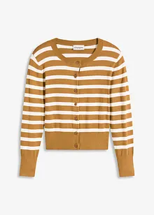 Fijngebreid vest met strepen, bonprix