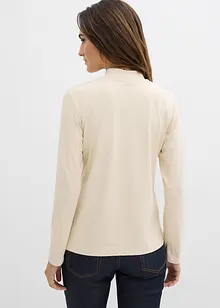 Longsleeve met opstaande kraag en gerecycled polyamide, bonprix