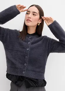 Vest van een verengaren-viscosemix, bonprix