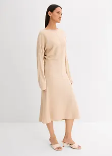Gebreide midi jurk van viscosemix, bonprix