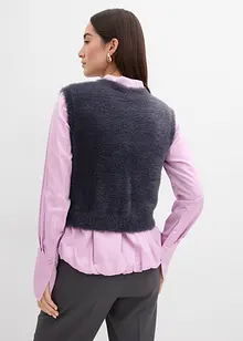 Mouwloos vest van een verengaren-viscosemix, bonprix