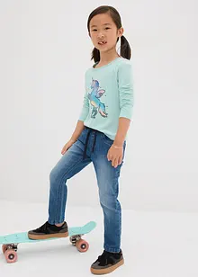 Instapjeans met tailleband, mid waist, bonprix