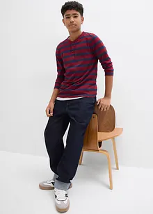 Henley shirt van puur biologisch katoen (set van 2), bonprix