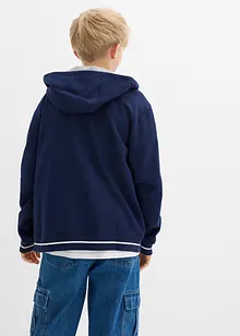 College sweatvest met capuchon van puur biologisch katoen, bonprix