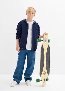 College sweatvest met capuchon van puur biologisch katoen, bonprix