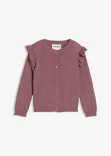Fijngebreid vest met volantmouwen, bonprix