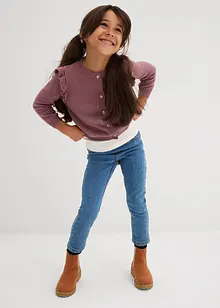 Fijngebreid vest met volantmouwen, bonprix