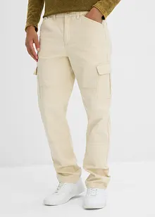 Relaxed fit cargo broek van katoenen canvas, straight, bonprix