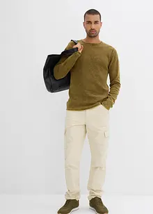 Trui in washed out look, slim fit, bonprix