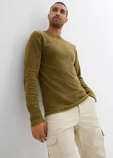 Trui in washed out look, slim fit, bonprix