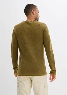 Trui in washed out look, slim fit, bonprix