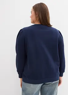 Sweater met borduursel van katoenmix, bonprix