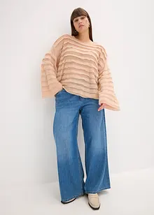 Oversized trui, semi-transparant, bonprix