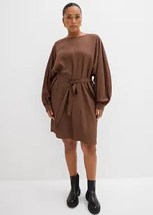 Mini jurk met structuur in een viscosemix, bonprix