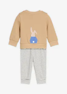 Baby shirt en sweatpants van biologisch katoen(2-dlg. set), bonprix