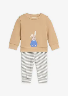 Baby shirt en sweatpants van biologisch katoen(2-dlg. set), bonprix