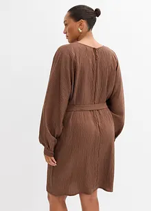 Mini jurk met structuur in een viscosemix, bonprix