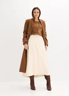 Blouse met biezen van kant, bonprix