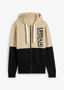 Sweatvest met capuchon van biologisch katoen, bonprix