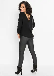 Fijngebreide trui in een viscosemix, bonprix