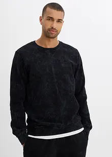 Sweater met gewassen look van puur biologisch katoen, bonprix