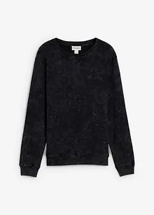 Sweater met gewassen look van puur biologisch katoen, bonprix