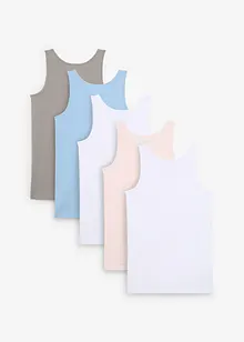 Hemd met zacht katoen en satijnen strik (set van 5), bonprix