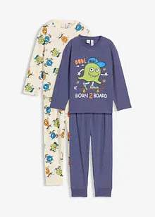 Pyjama van biologisch katoen (4-dlg. set), bonprix