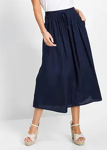 Maxirok van viscose met comfortband en strikkoordjes, bonprix