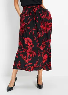 Maxirok van viscose met comfortband en strikkoordjes, bonprix