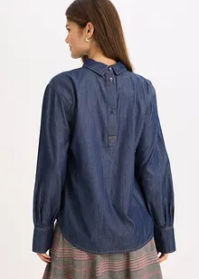 Spijkerblouse met lange manchetten, bonprix