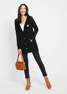 Lang vest met capuchon, bonprix