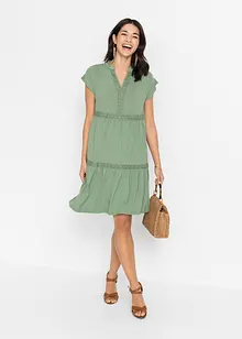 Tuniekjurk met kant van vloeiende viscose, bonprix