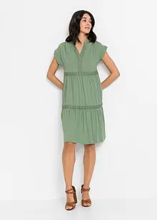 Tuniekjurk met kant van vloeiende viscose, bonprix