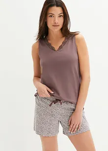 Shortama met sierlijk kant, bonprix