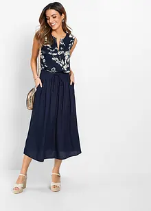 Maxirok van viscose met comfortband en strikkoordjes, bonprix