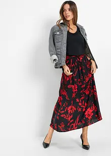 Maxirok van viscose met comfortband en strikkoordjes, bonprix