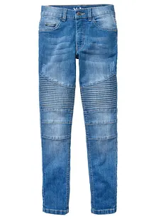Skinny fit stretch jeans met verstelbare band, straight, bonprix