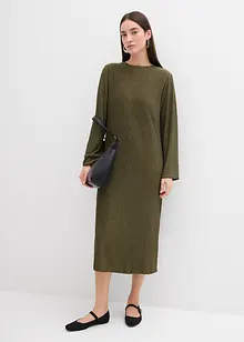 Midi jurk van gestructureerde crinkle, bonprix