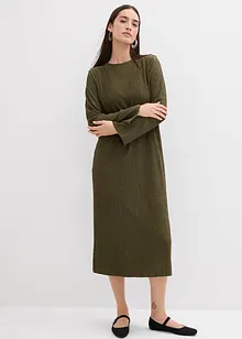 Midi jurk van gestructureerde crinkle, bonprix