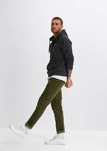 Hoodie met imitatieleren details en binnenin zacht geruwd, bonprix