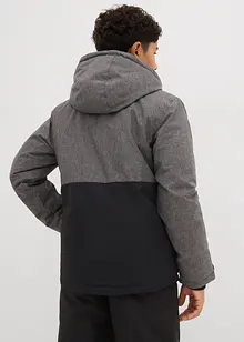 Gewatteerde winterjas in colourblocking met capuchon, bonprix