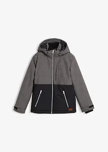 Gewatteerde winterjas in colourblocking met capuchon, bonprix