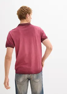 Piqué poloshirt in washed out used look, bonprix