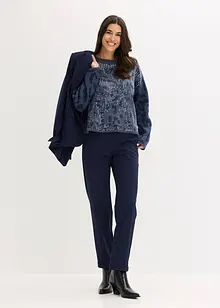 Jacquard oversized trui met pailletten, bonprix