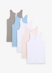 Hemd met zacht katoen en satijnen strik (set van 5), bonprix