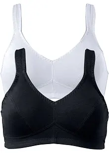 Bh zonder beugels (set van 2) met biologisch katoen, bonprix